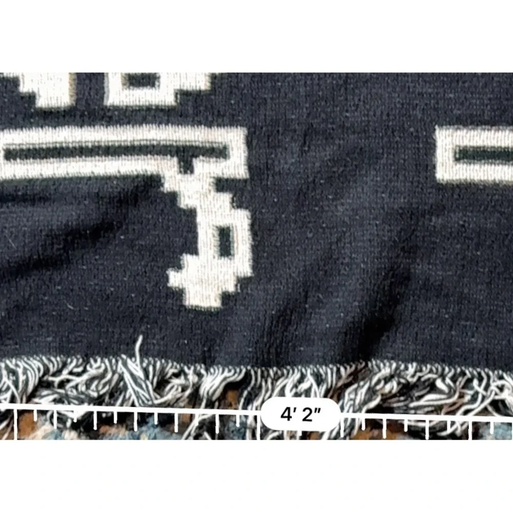 Figma Woven Throw Blanket Unisex OS Black Excellent Meet Me In The Browser Tech